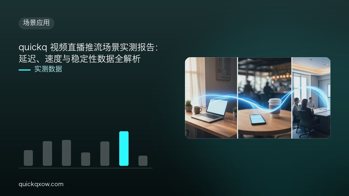 quickq 视频直播推流场景实测报告：延迟、速度与稳定性数据全解析