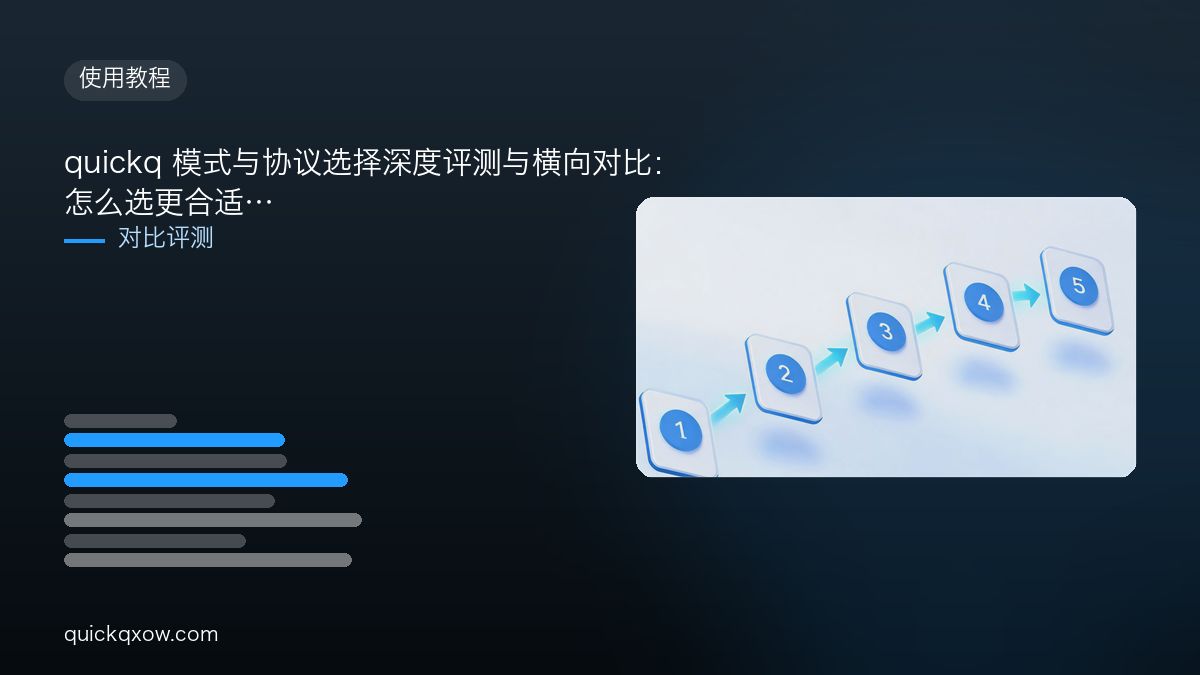 quickq 模式与协议选择深度评测与横向对比：怎么选更合适
