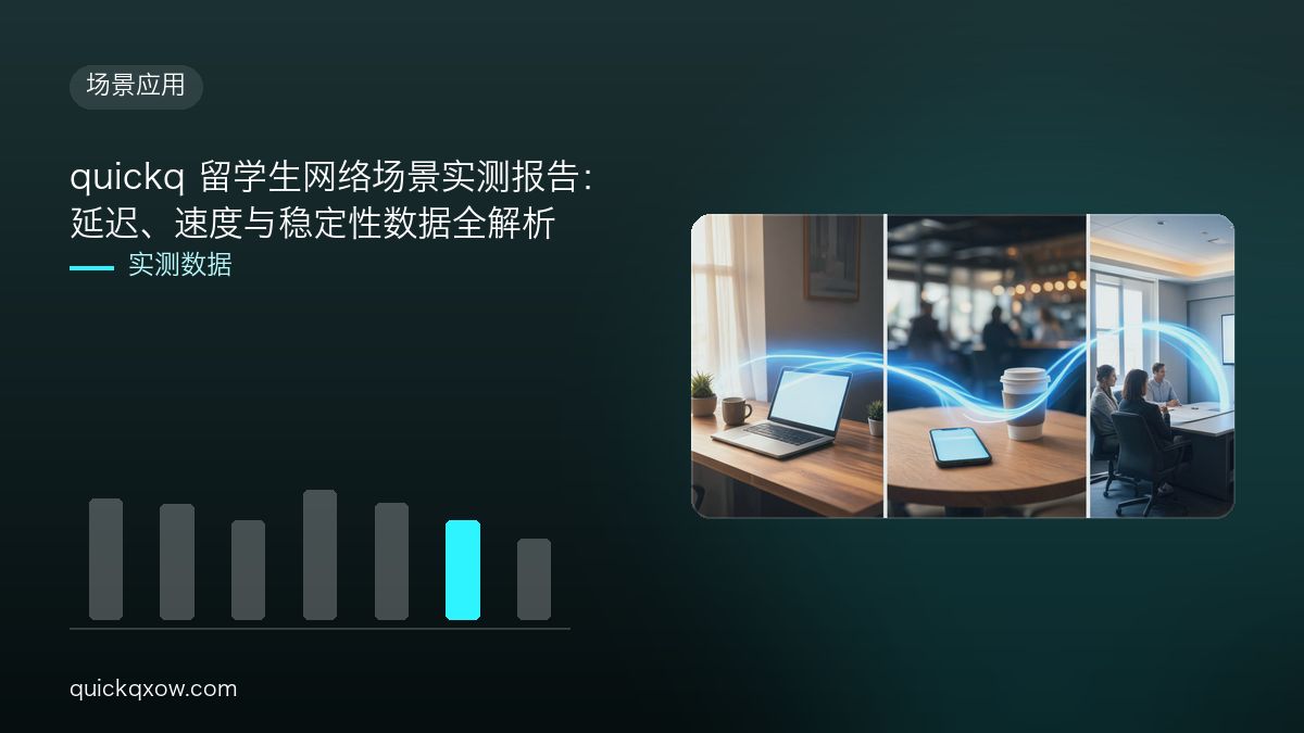 quickq 留学生网络场景实测报告：延迟、速度与稳定性数据全解析